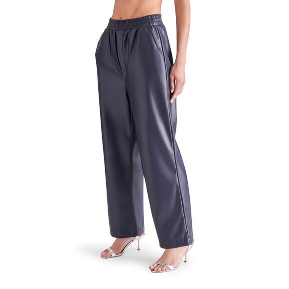 NEW STEVE MADDEN faux leather gilda pants in marine - Picture 4 of 5